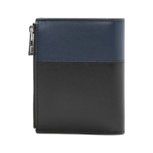 Slim compact wallet in shiny calfskin