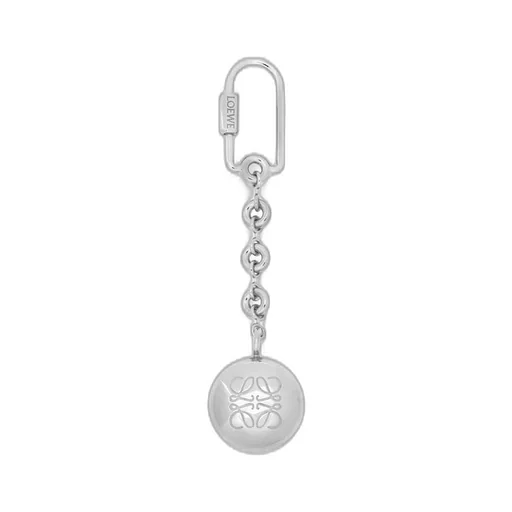 Pebble keyring in brass