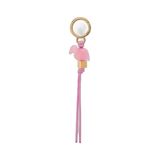 Flamingo charm in acetate and classic calfskin
