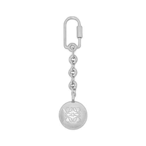 Pebble keyring in brass