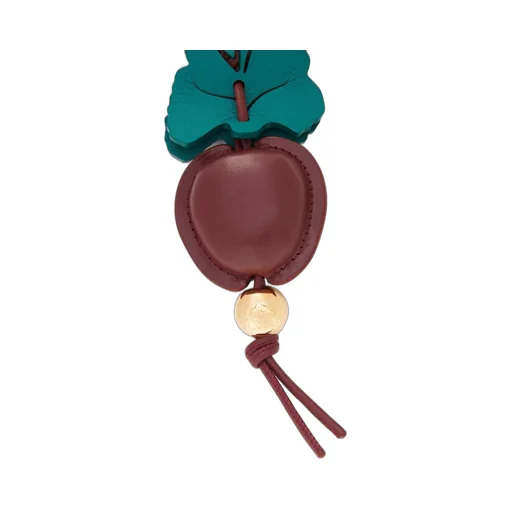 Beetroot charm in classic calfskin