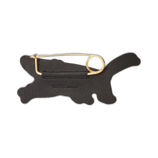 Grasshopper pin charm in calfskin and metal