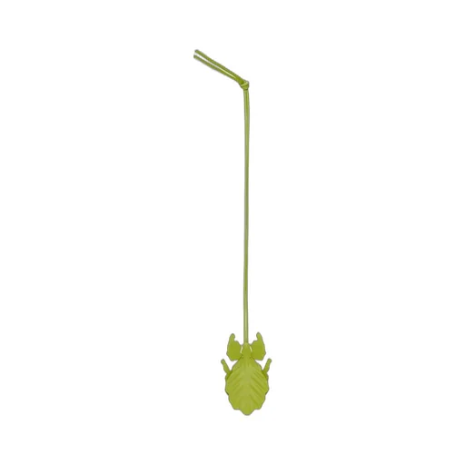 Leaf insect keyfob charm in classic calfskin
