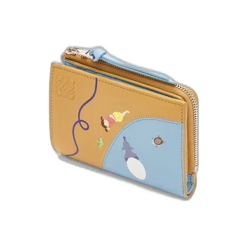 Tapir slim compact wallet in satin calfskin