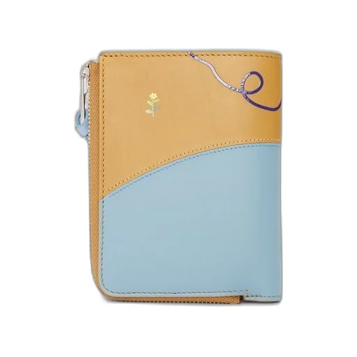Tapir slim compact wallet in satin calfskin