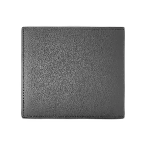 Bifold coin wallet in soft grained calfskin