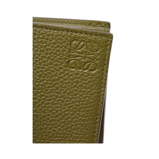 Bifold coin wallet in soft grained calfskin