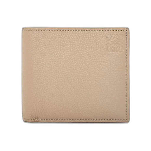 Bifold coin wallet in soft grained calfskin