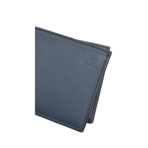 Bifold coin wallet in soft grained calfskin