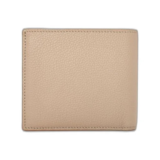 Bifold coin wallet in soft grained calfskin