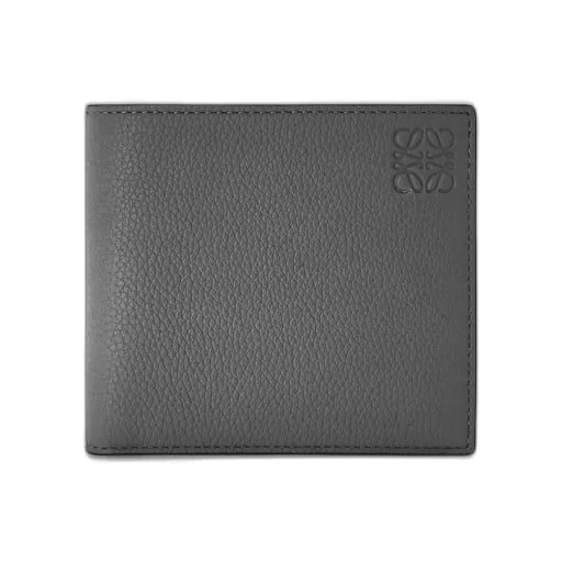 Bifold coin wallet in soft grained calfskin