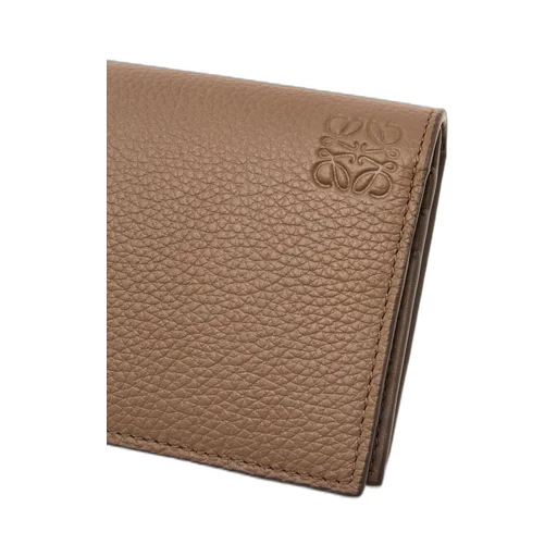 Long horizontal wallet in soft grained calfskin