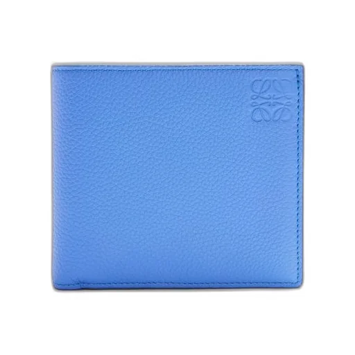 Bifold coin wallet in soft grained calfskin