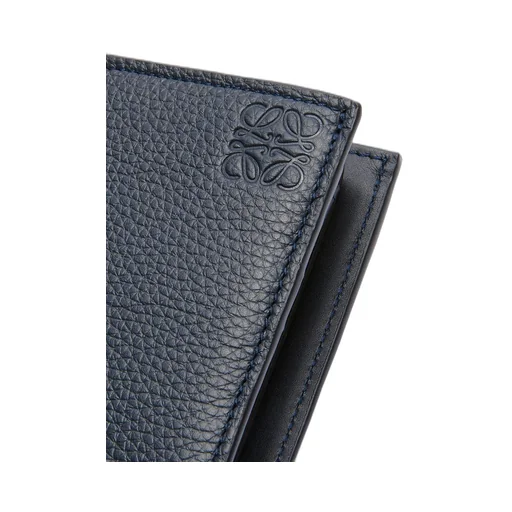 Bifold coin wallet in soft grained calfskin