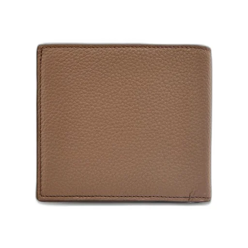 Bifold coin wallet in soft grained calfskin
