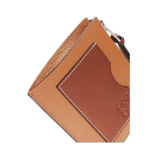 Large coin cardholder in soft grained calfskin
