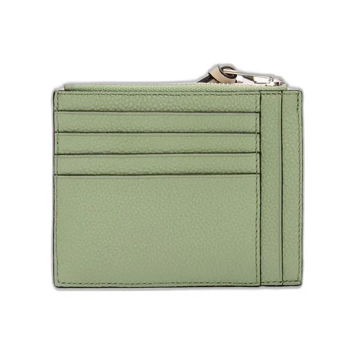 Large coin cardholder in soft grained calfskin