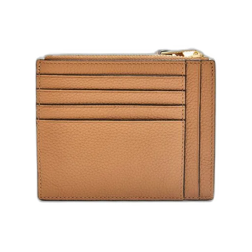 Large coin cardholder in soft grained calfskin