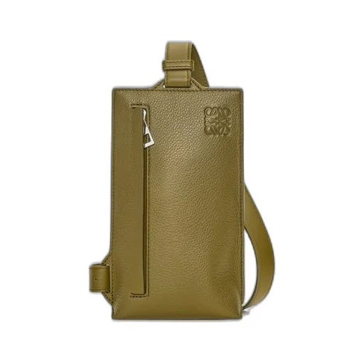 Vertical T Pocket in soft grained calfskin