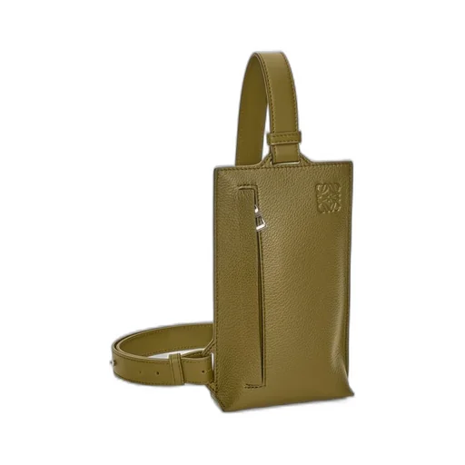 Vertical T Pocket in soft grained calfskin