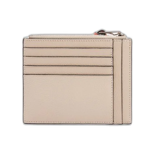 Large coin cardholder in soft grained calfskin