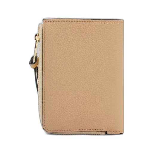 Slim compact wallet in soft grained calfskin