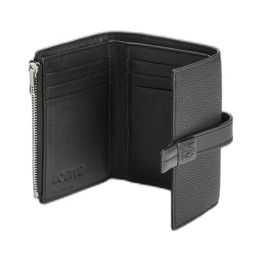 Small vertical wallet in soft grained calfskin