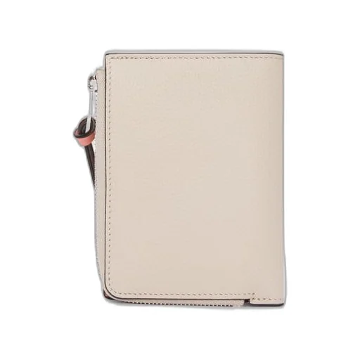 Slim compact wallet in soft grained calfskin