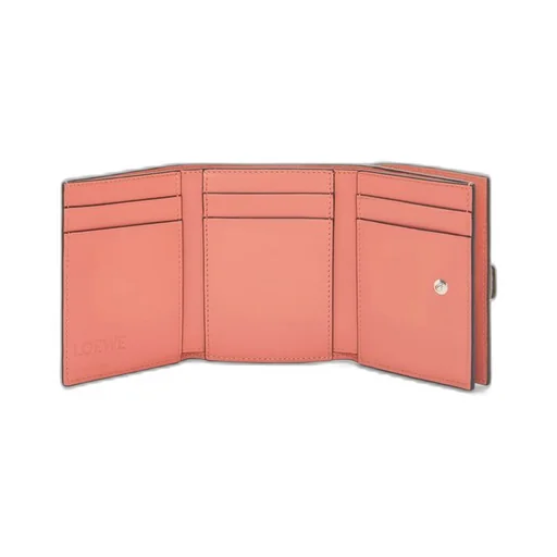 Trifold wallet in soft grained calfskin