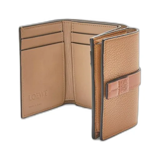 Trifold wallet in soft grained calfskin