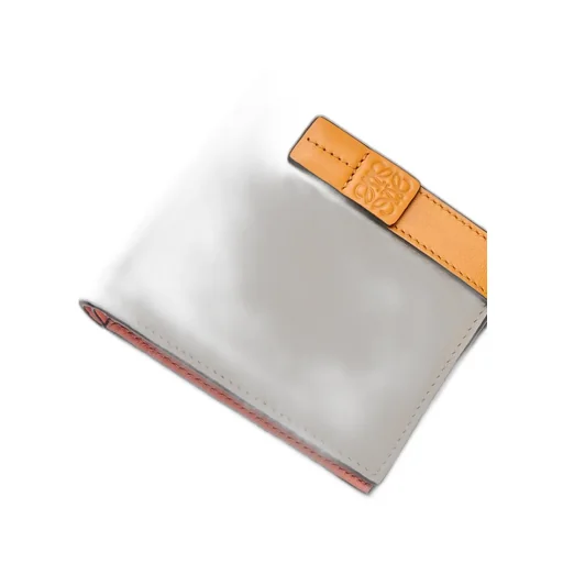 Medium vertical wallet in soft grained calfskin