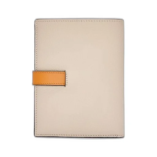 Medium vertical wallet in soft grained calfskin