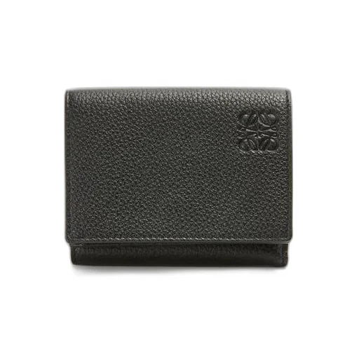 Trifold wallet in soft grained calfskin