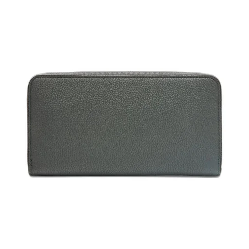 Zip around wallet in soft grained calfskin