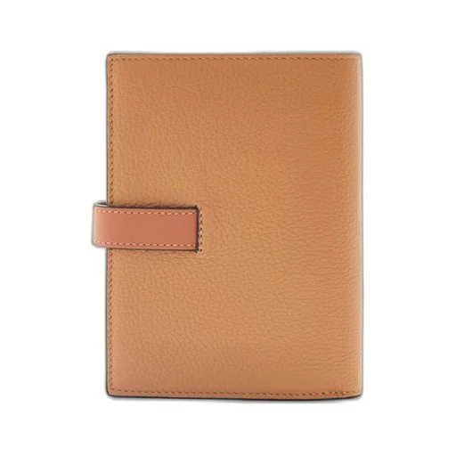 Medium vertical wallet in soft grained calfskin