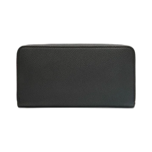 Zip around wallet in soft grained calfskin