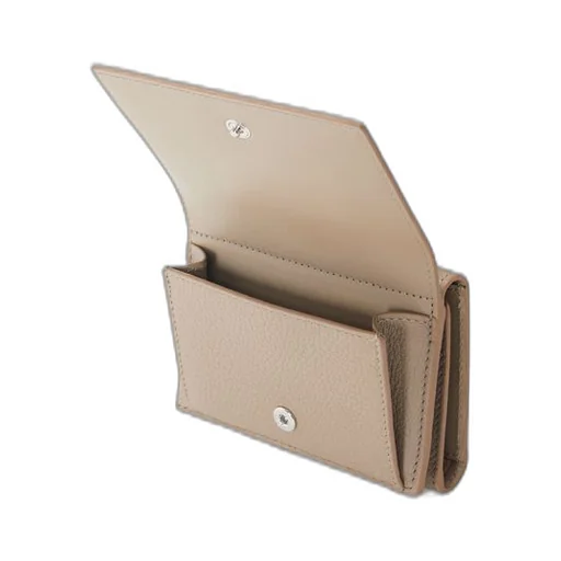 Trifold wallet in soft grained calfskin