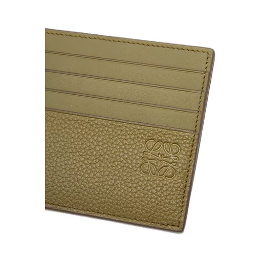 Open cardholder in soft grained calfskin