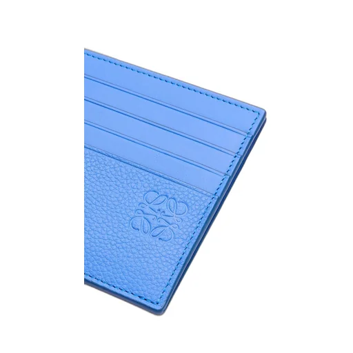 Open plain cardholder in soft grained calfskin