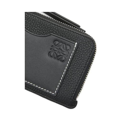 Coin cardholder in soft grained calfskin