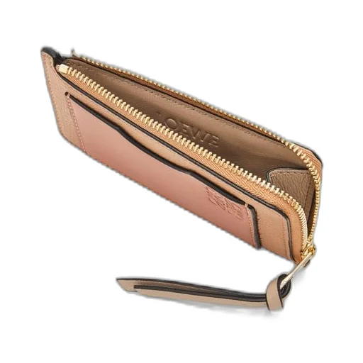 Coin cardholder in soft grained calfskin