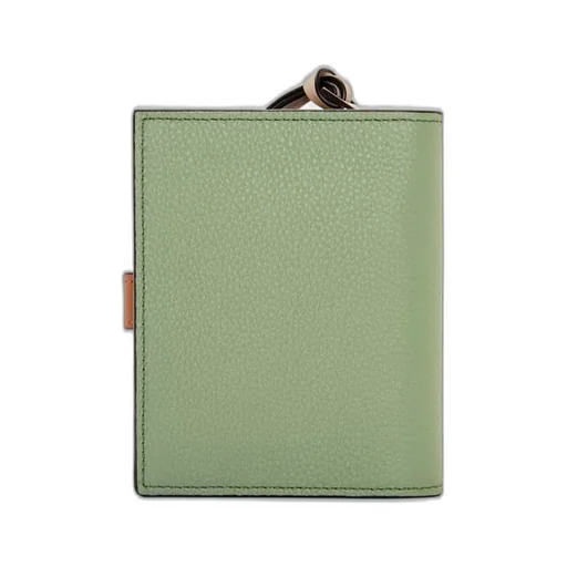 Compact zip wallet in soft grained calfskin
