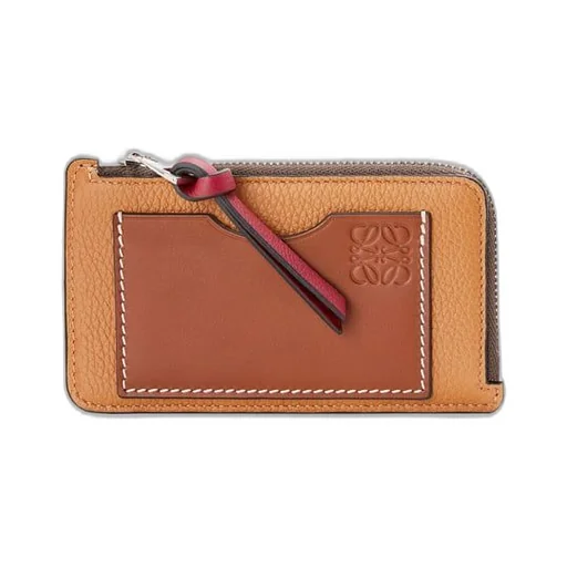 Coin cardholder in soft grained calfskin