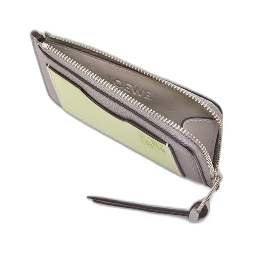 Coin cardholder in soft grained calfskin