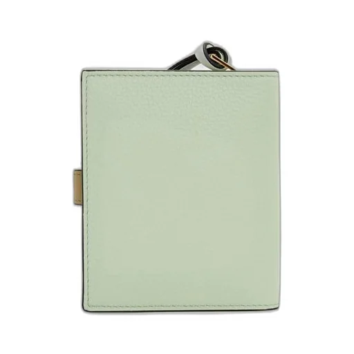 Compact zip wallet in soft grained calfskin