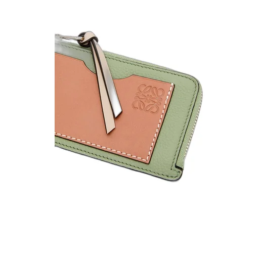 Coin cardholder in soft grained calfskin