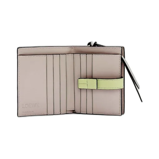 Compact zip wallet in soft grained calfskin