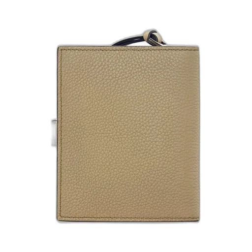 Compact zip wallet in soft grained calfskin