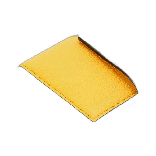 Compact zip wallet in soft grained calfskin