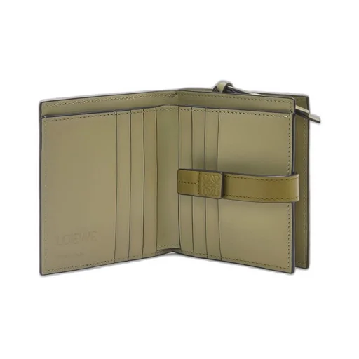 Compact zip wallet in soft grained calfskin